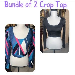 🌺♥️🌺. Bundle 2 long sleeve Crop-Tops For young girl ( junior)